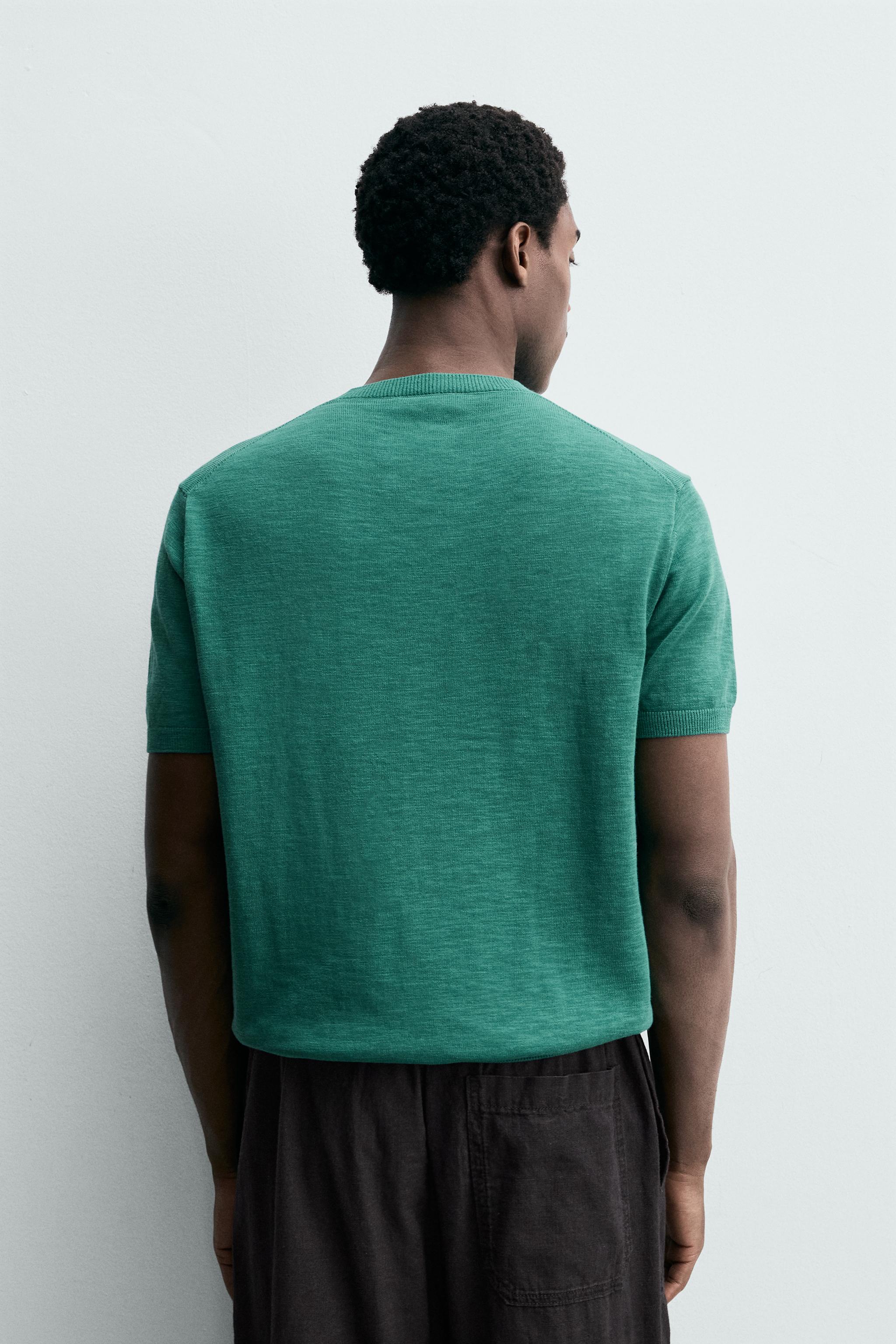 KNITTED REGULAR FIT T-SHIRT